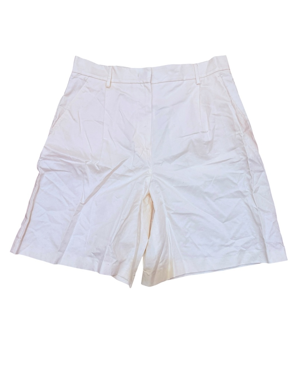 MaxMara White Tailored Flat-Front Men's Shorts